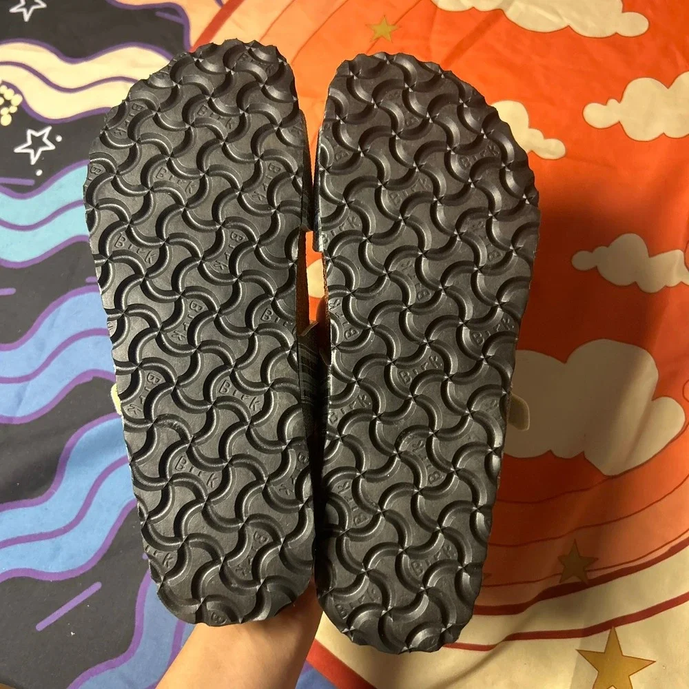 Birki's by Birkenstock Salina Sandals Blue Plaid Slide 38 7.5 Outdoors Walking